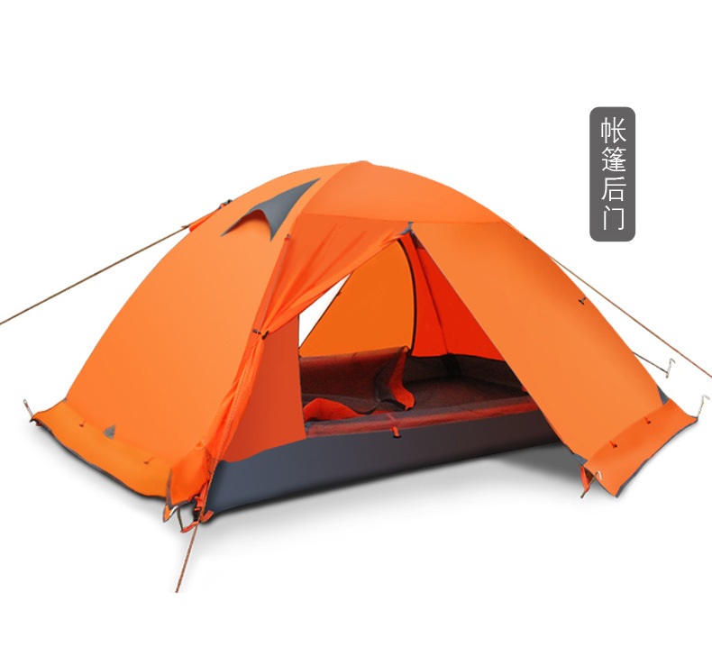 Cheap Goat Tents Flytop 2 layer 2 3 Person Outdoor Camping Tent 4 Season Aluminum Rod Hiking Beach Wafterproof Family Team Snow Skirt Car Tent Tents 